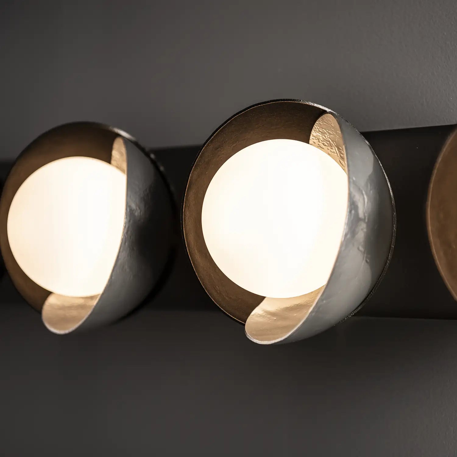 Hubbardton Forge, Brooklyn Straight Double Shade Bath Sconce, WALL SCONCES