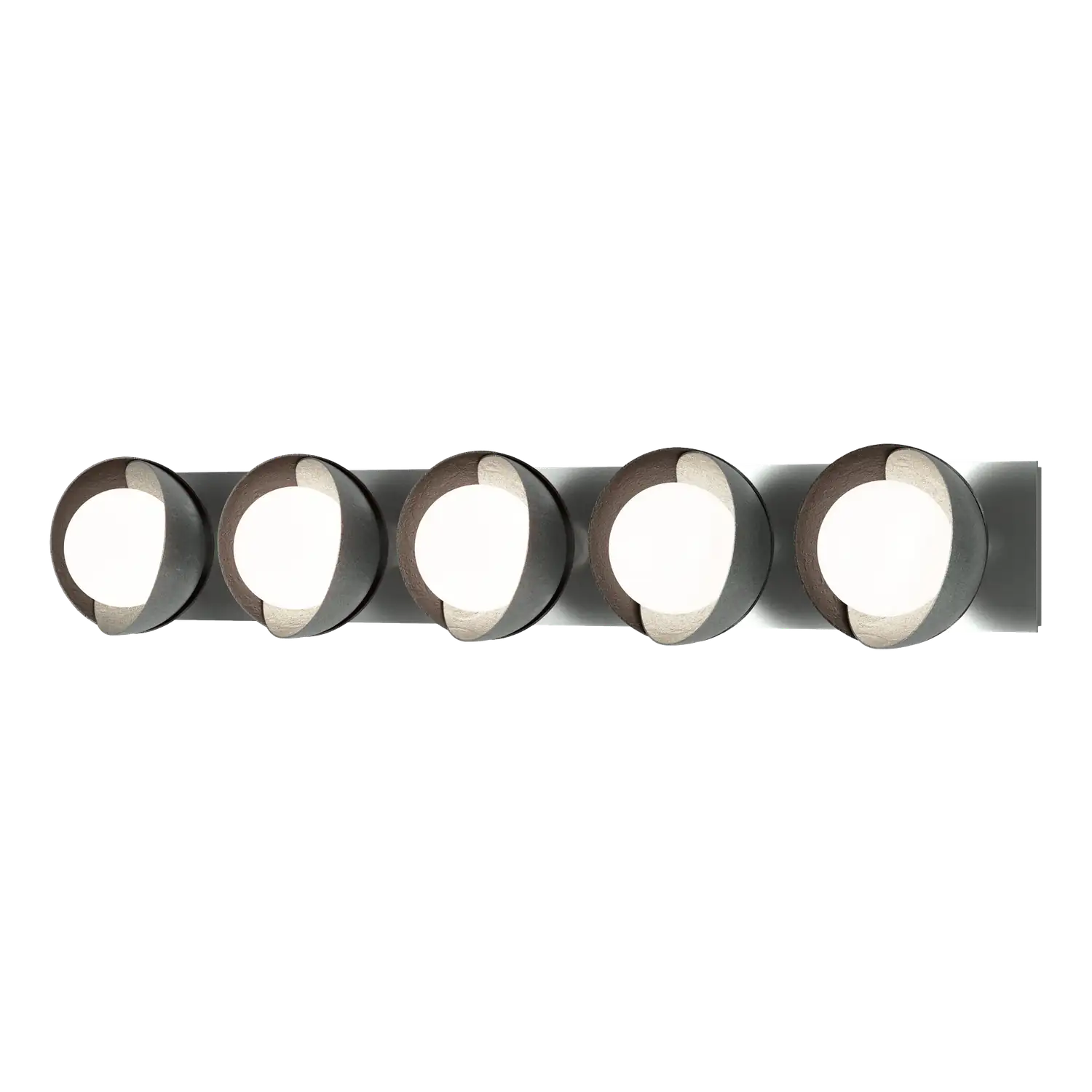 Hubbardton Forge, Brooklyn Straight Double Shade Bath Sconce, WALL SCONCES
