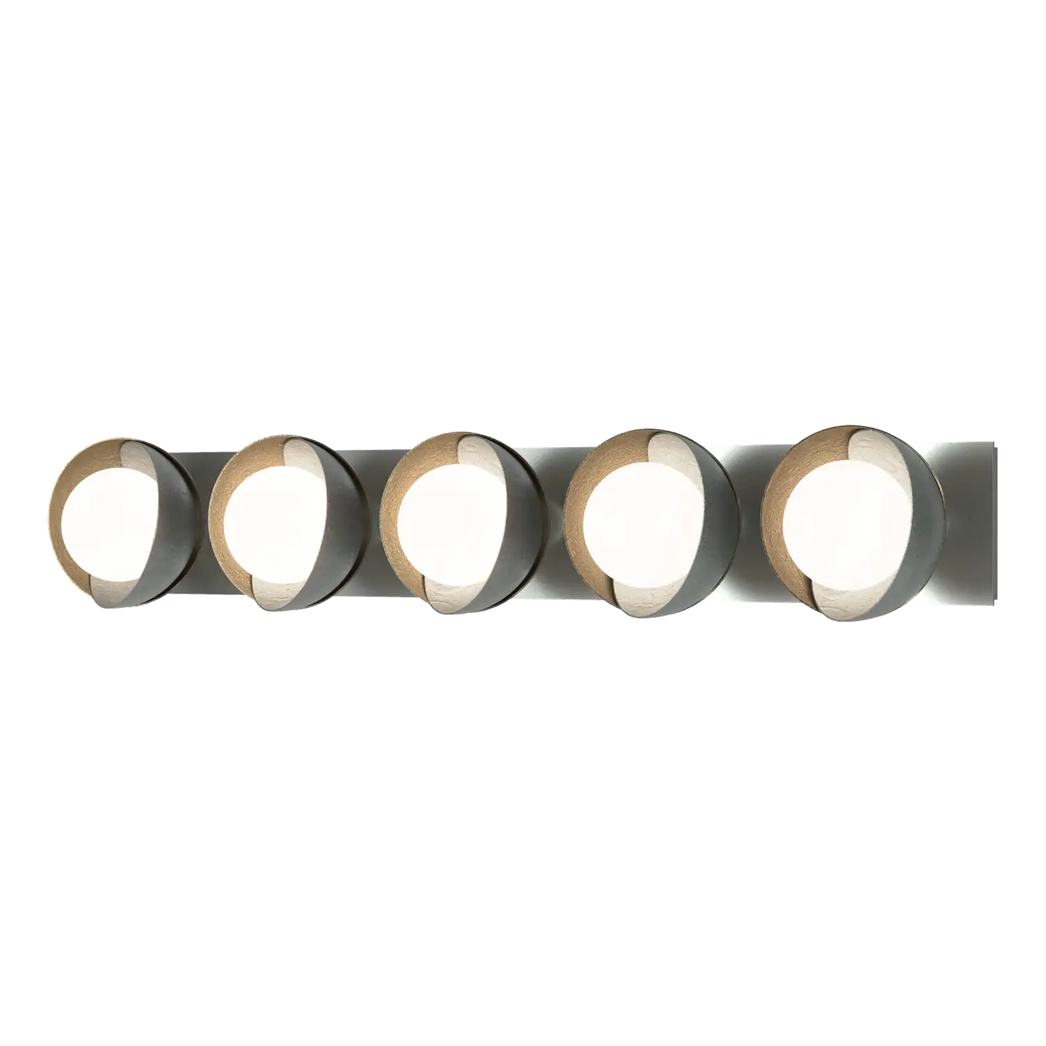 Hubbardton Forge, Brooklyn Straight Double Shade Bath Sconce, WALL SCONCES