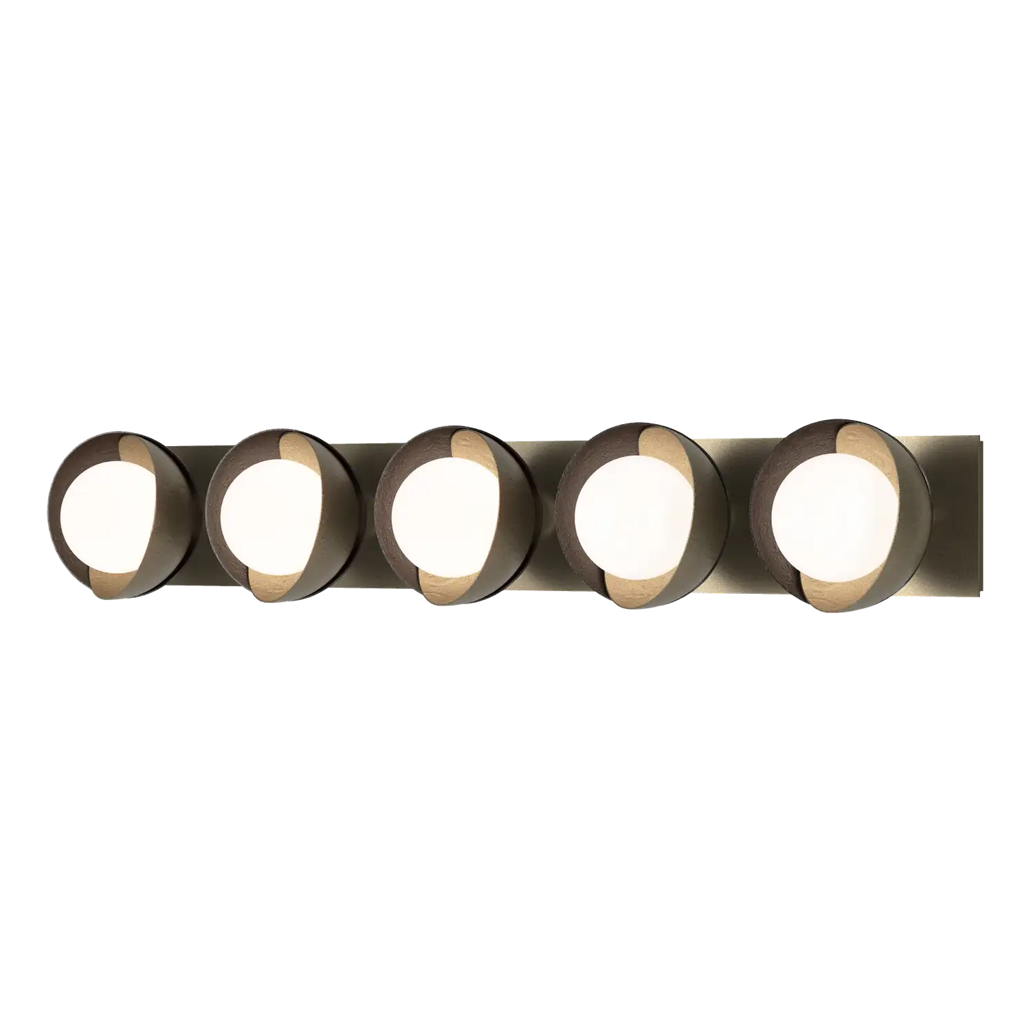 Hubbardton Forge, Brooklyn Straight Double Shade Bath Sconce, WALL SCONCES