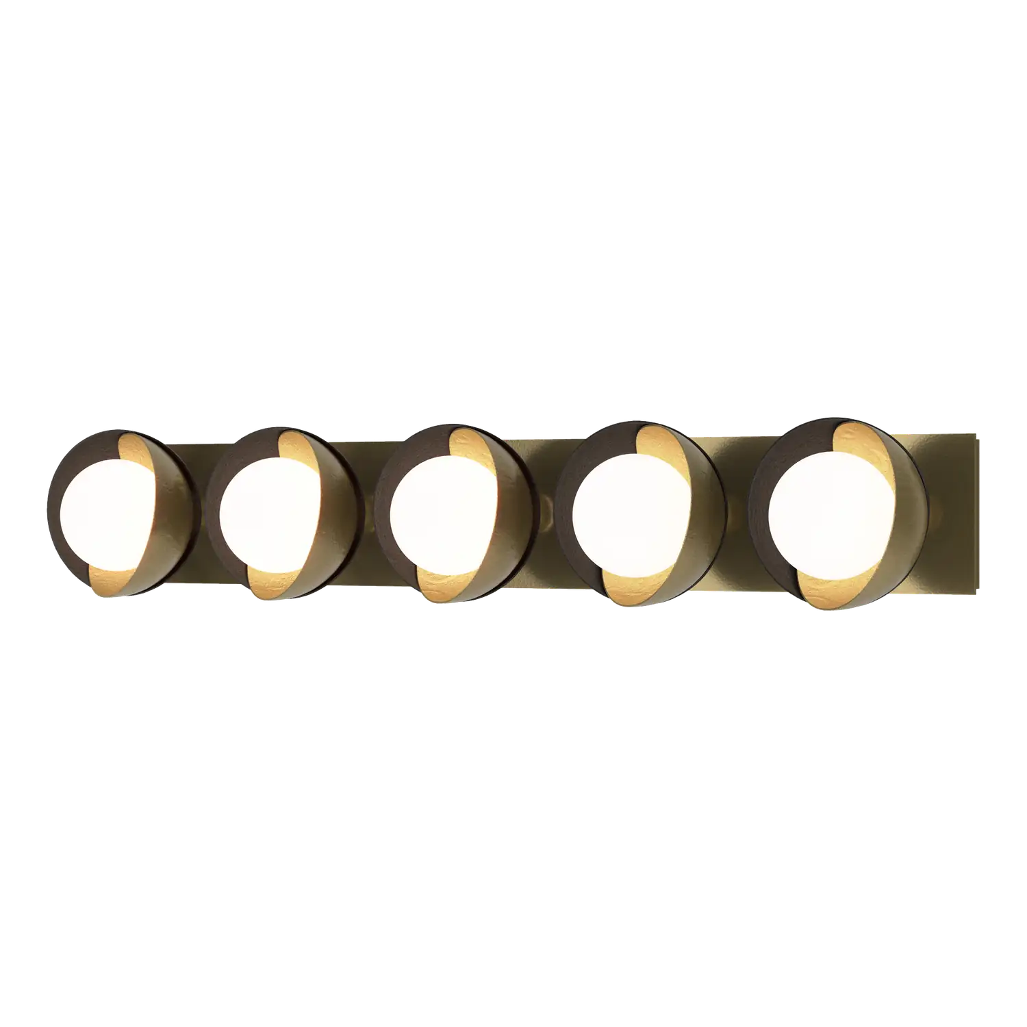 Hubbardton Forge, Brooklyn Straight Double Shade Bath Sconce, WALL SCONCES