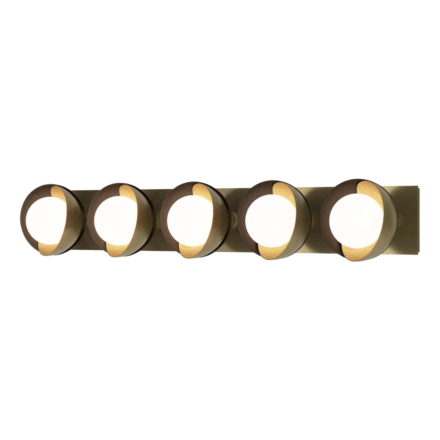 Hubbardton Forge, Brooklyn Straight Double Shade Bath Sconce, WALL SCONCES