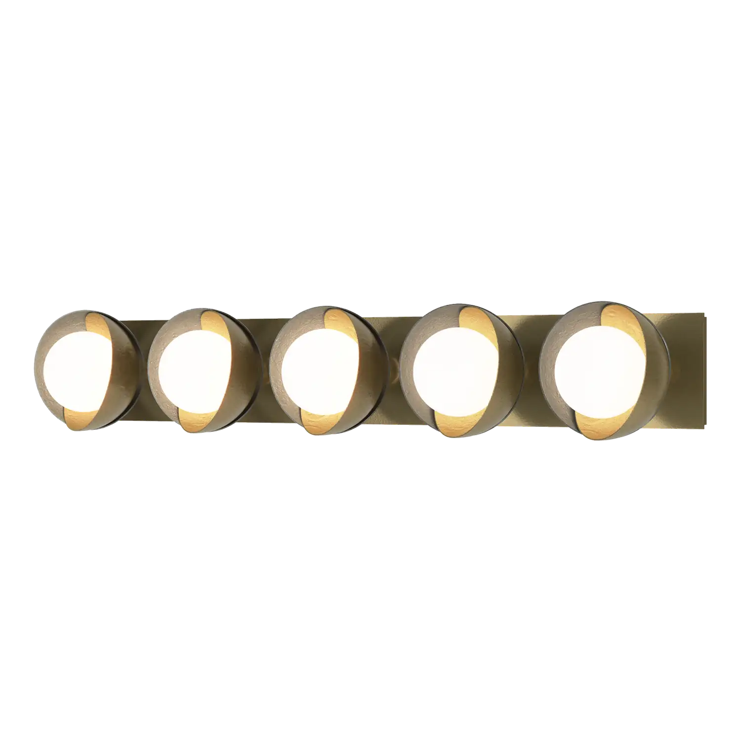 Hubbardton Forge, Brooklyn Straight Double Shade Bath Sconce, WALL SCONCES