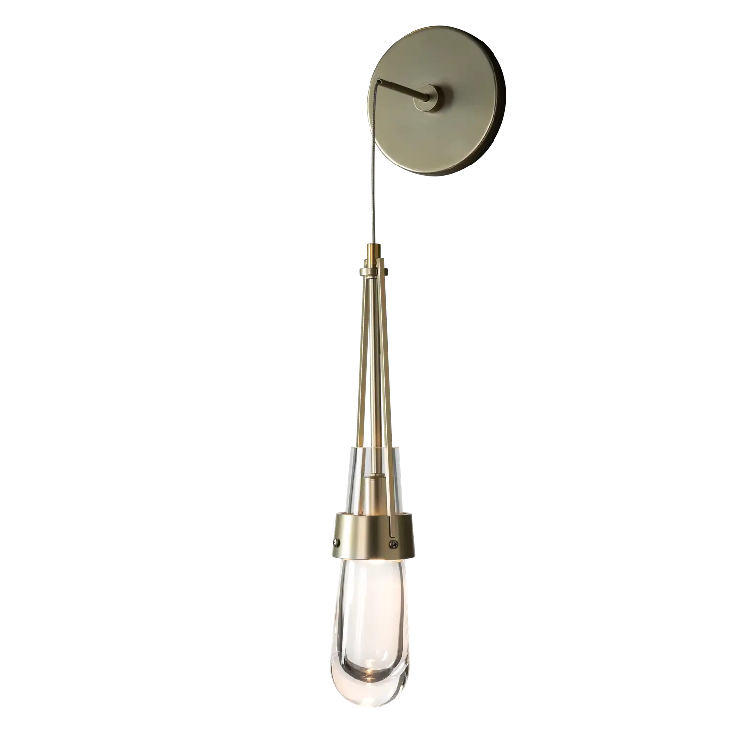 Hubbardton Forge, Link Glass Low Voltage Sconce, WALL SCONCES