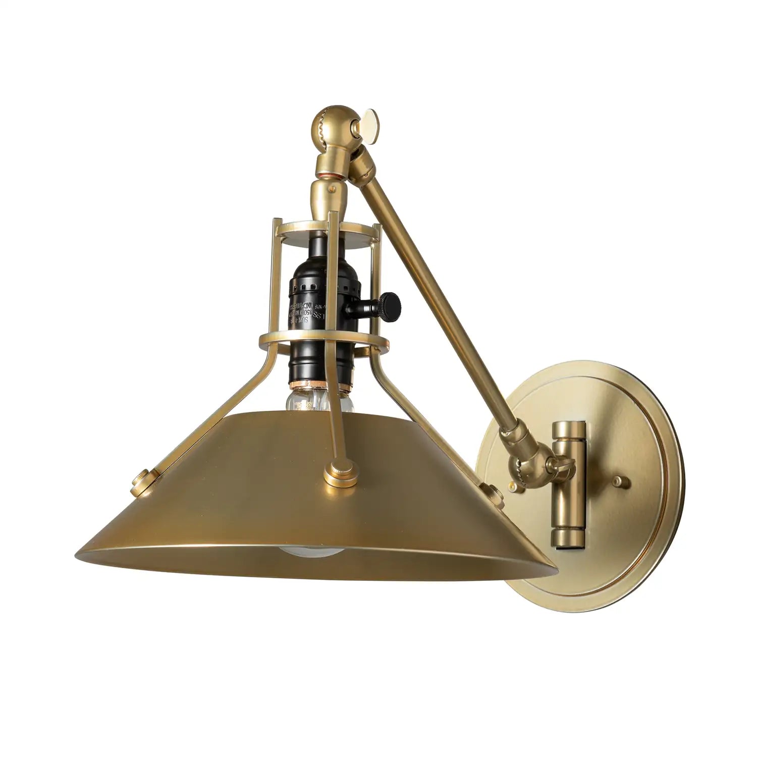 Hubbardton Forge, Henry Swing Arm Metal Shade Sconce, WALL SCONCES
