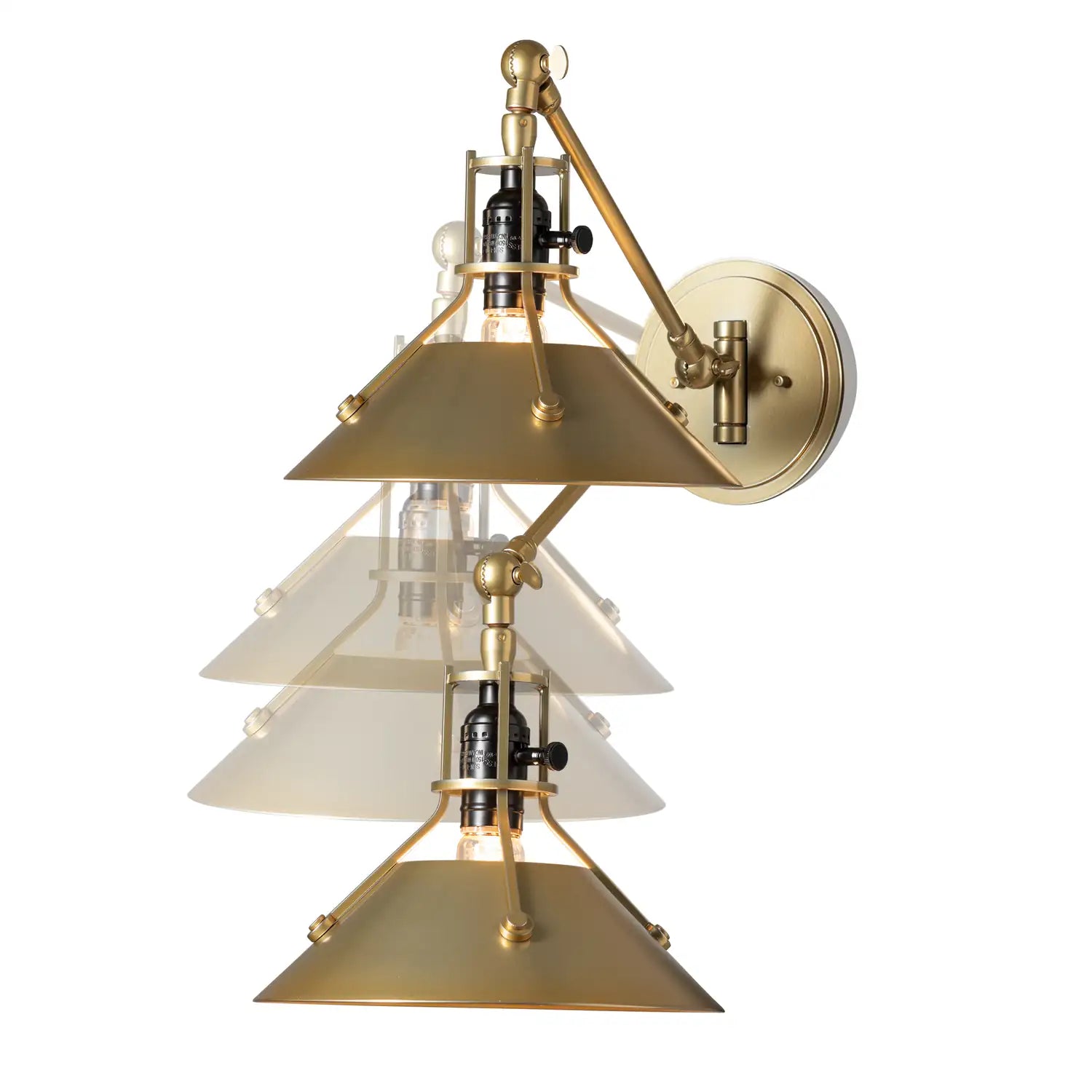 Hubbardton Forge, Henry Swing Arm Metal Shade Sconce, WALL SCONCES
