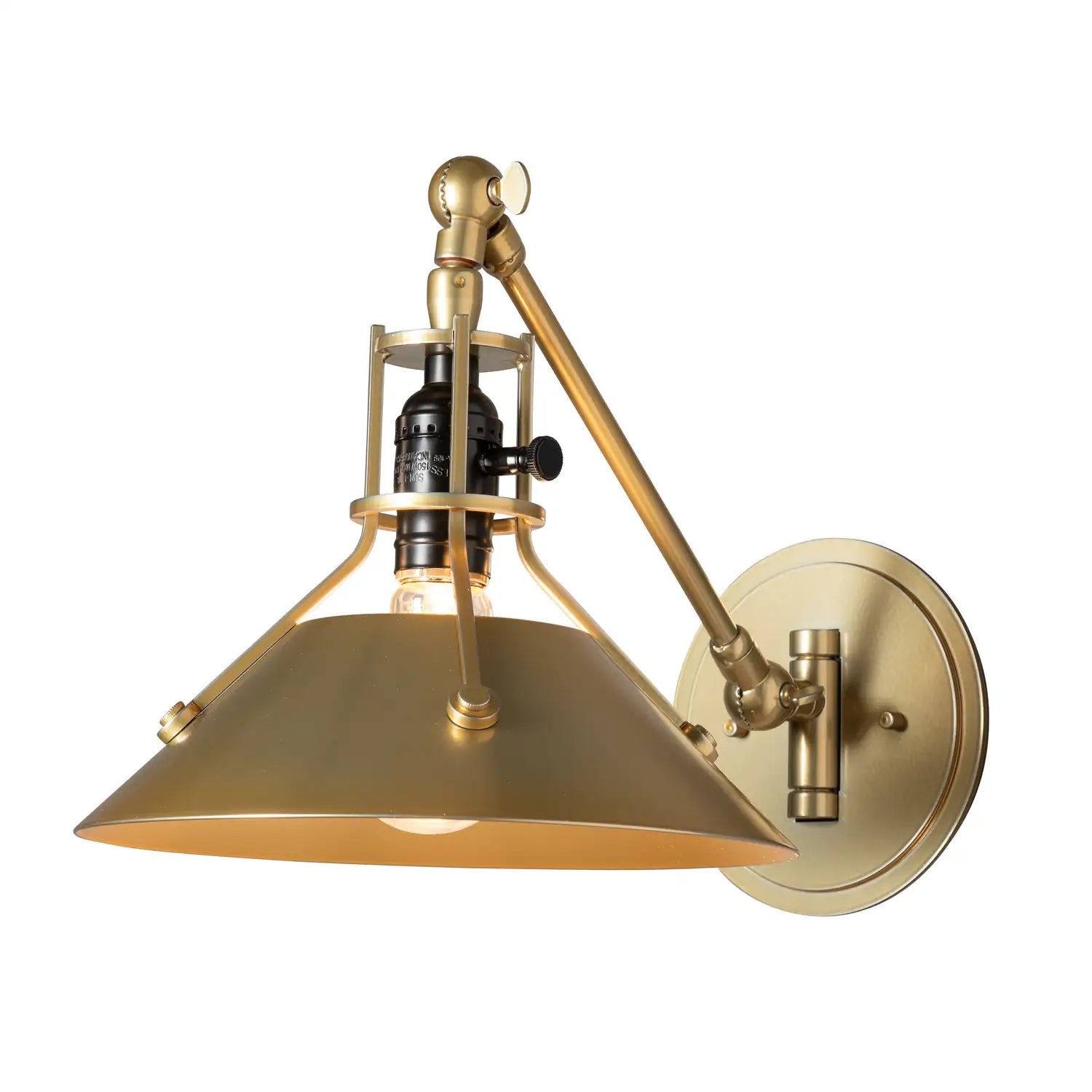 Hubbardton Forge, Henry Swing Arm Metal Shade Sconce, WALL SCONCES