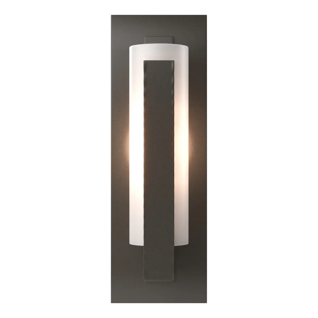 Hubbardton Forge, Forged Vertical Bar Sconce - Steel Backplate, WALL SCONCES
