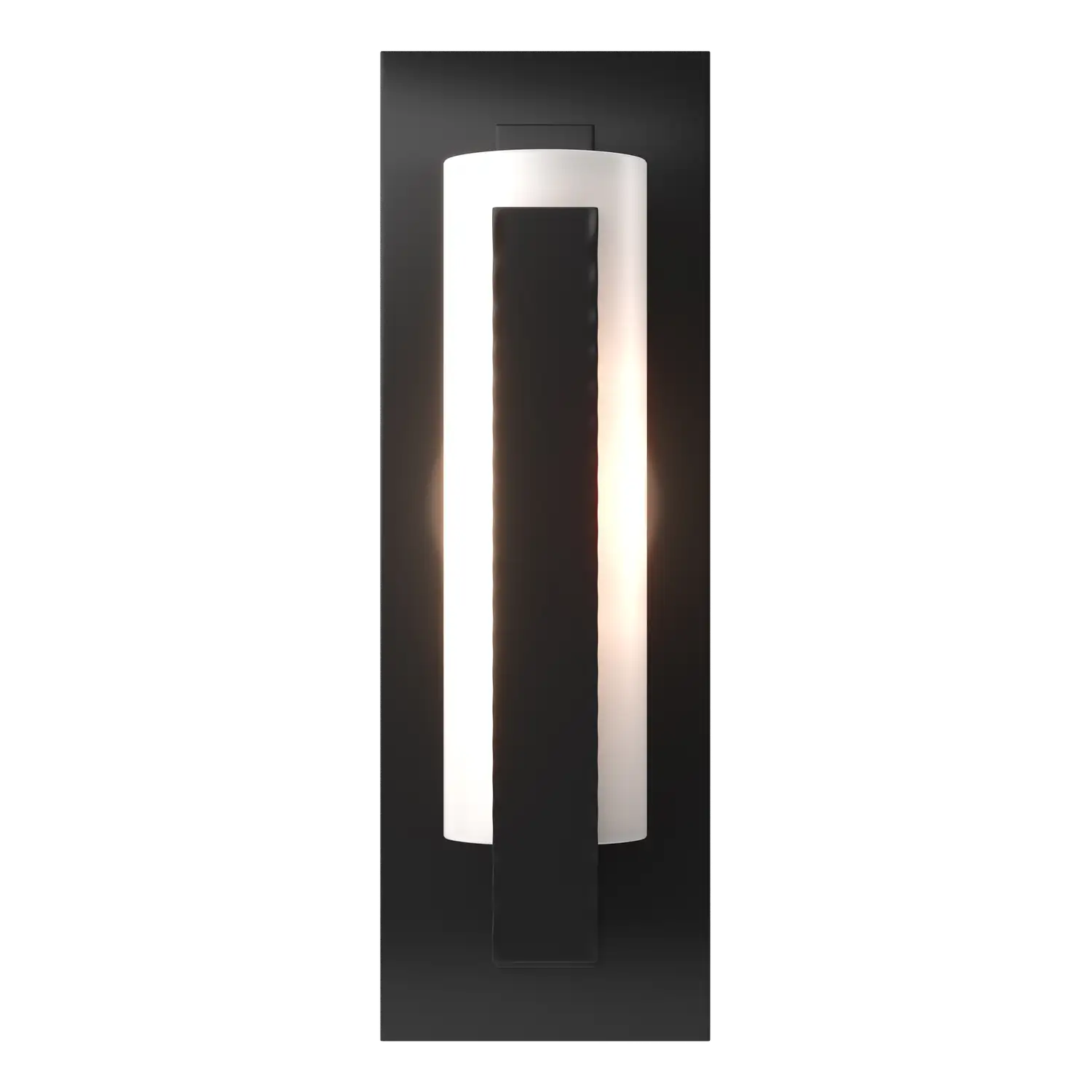 Hubbardton Forge, Forged Vertical Bar Sconce - Steel Backplate, WALL SCONCES