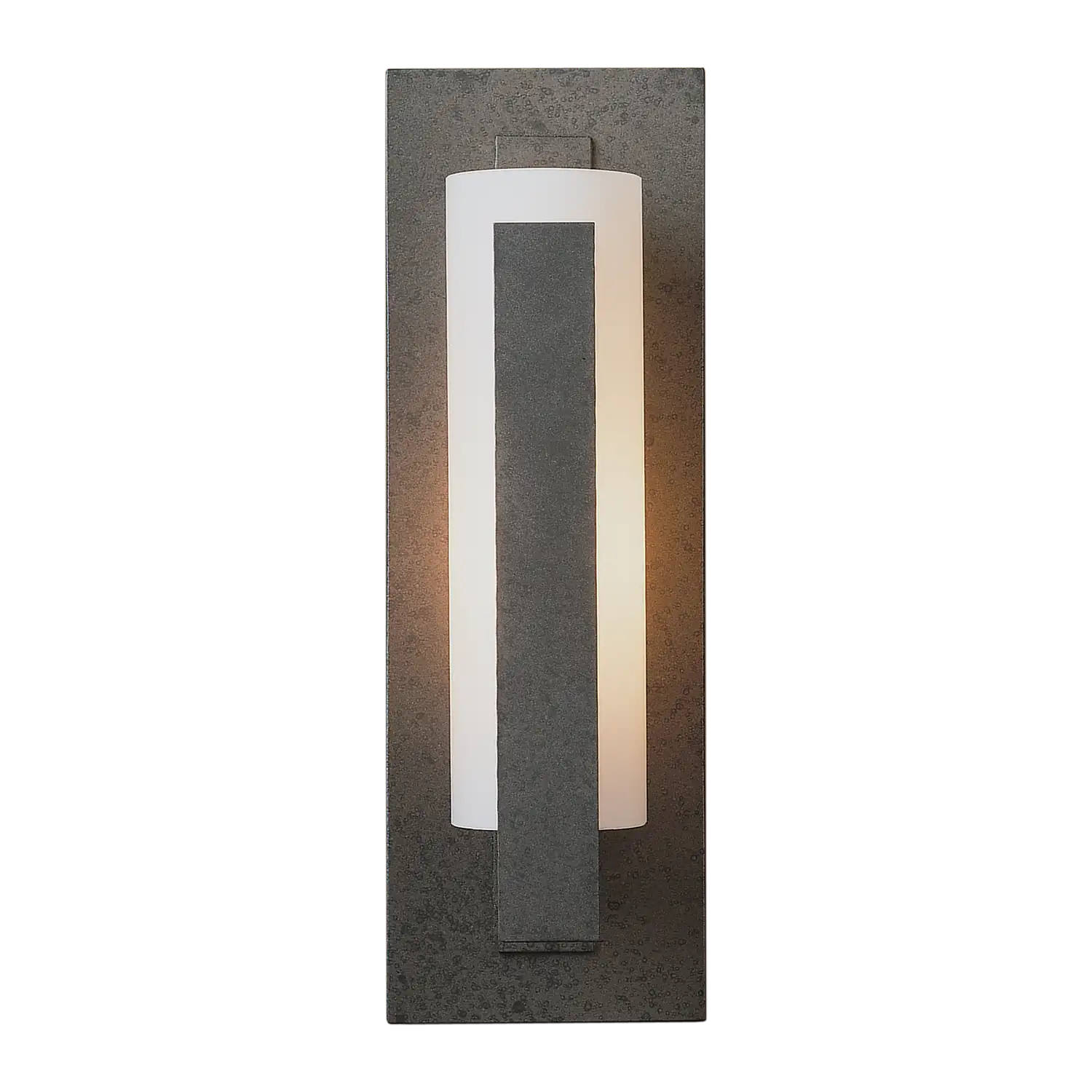 Hubbardton Forge, Forged Vertical Bar Sconce - Steel Backplate, WALL SCONCES