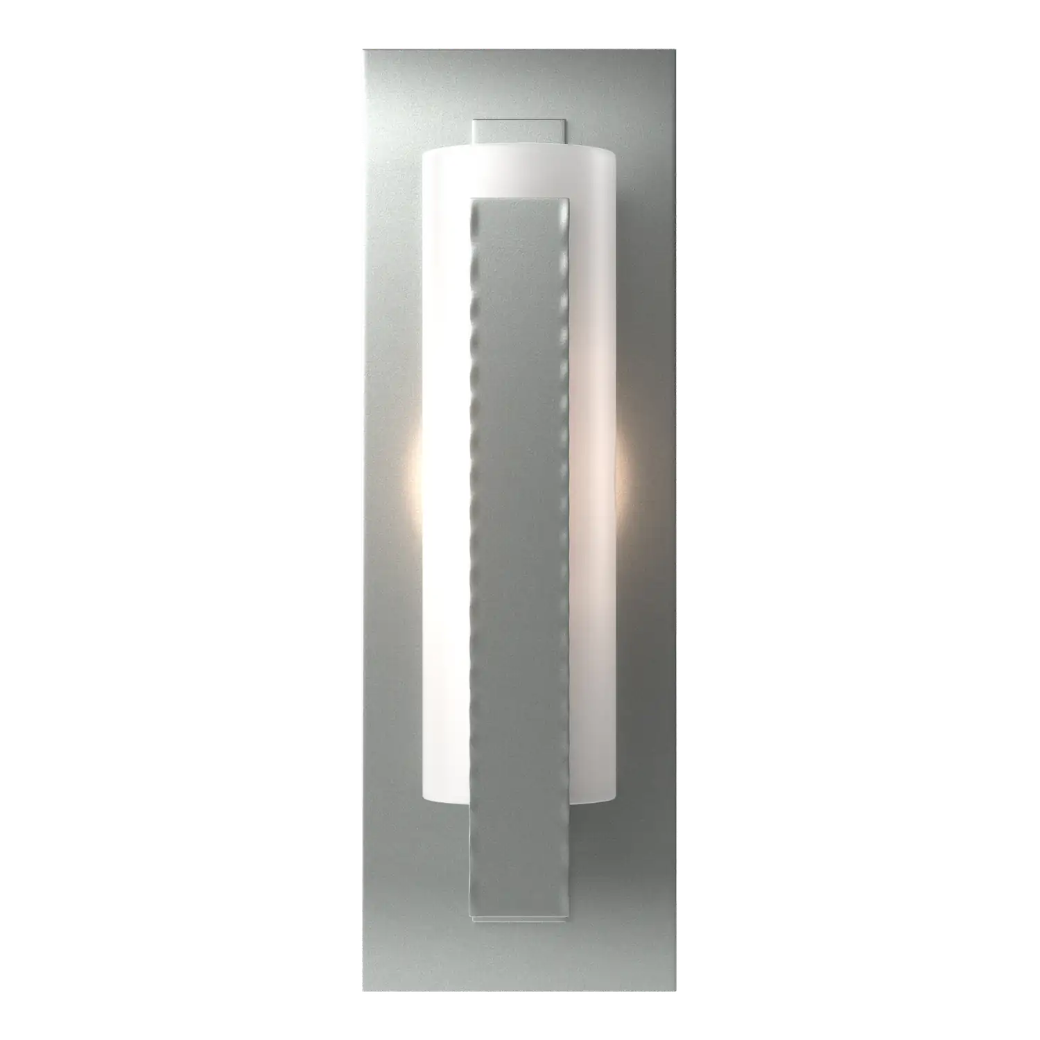 Hubbardton Forge, Forged Vertical Bar Sconce - Steel Backplate, WALL SCONCES
