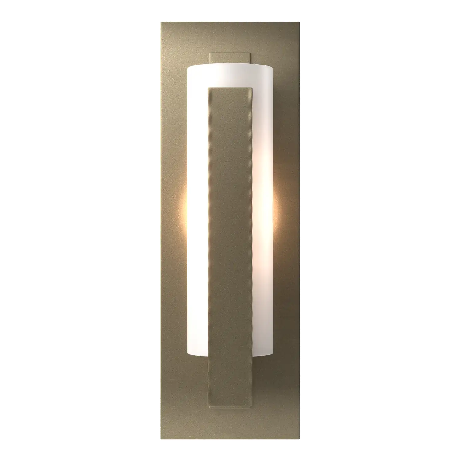 Hubbardton Forge, Forged Vertical Bar Sconce - Steel Backplate, WALL SCONCES