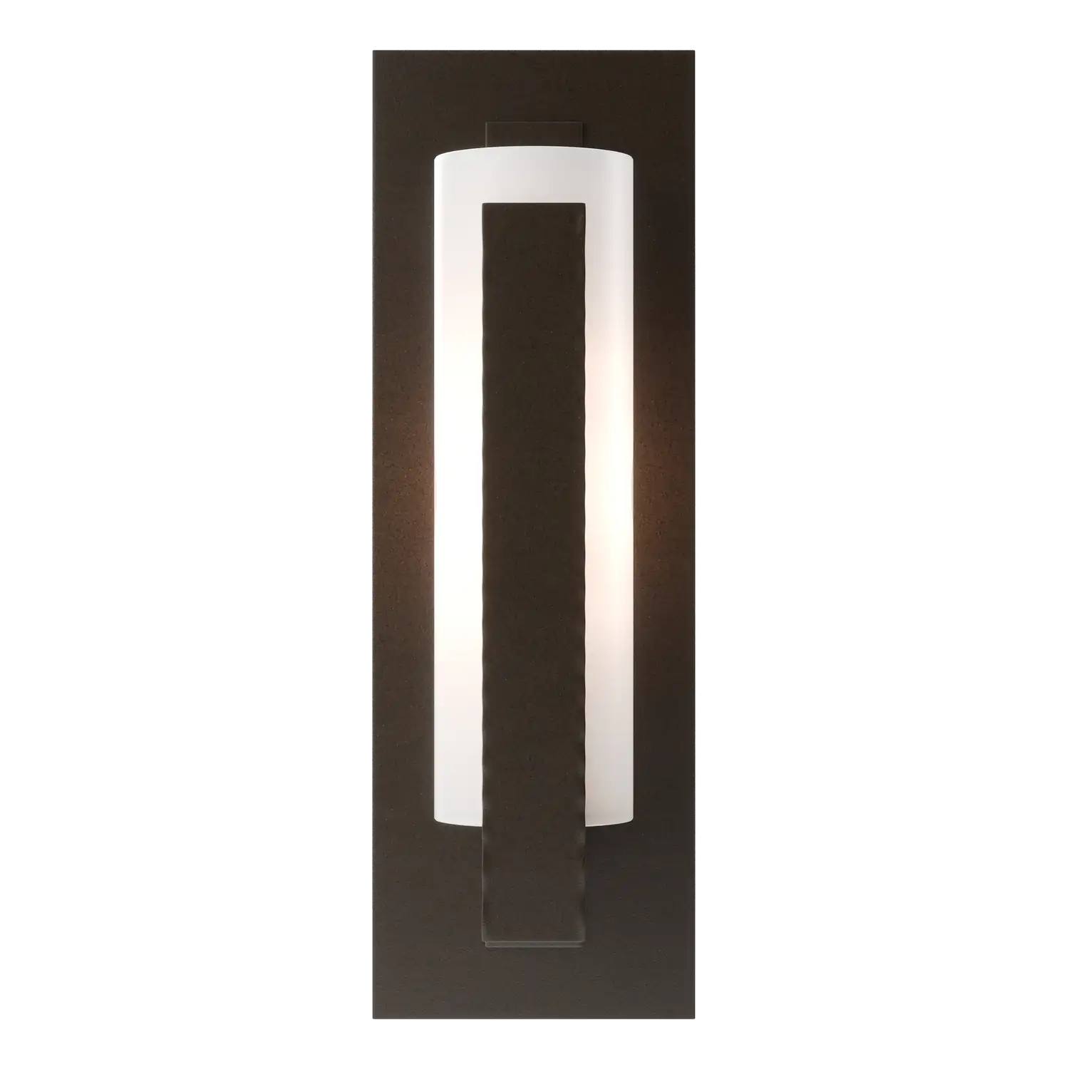Hubbardton Forge, Forged Vertical Bar Sconce - Steel Backplate, WALL SCONCES