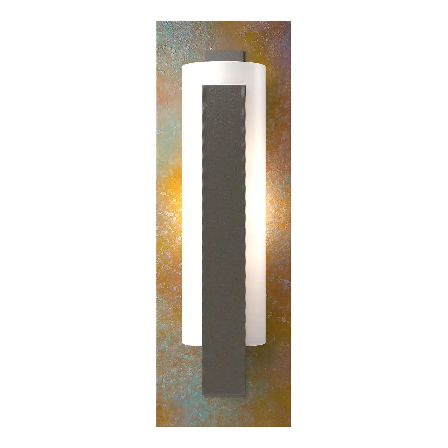 Hubbardton Forge, Forged Vertical Bar Sconce - Cherry or Copper Backplate, WALL SCONCES