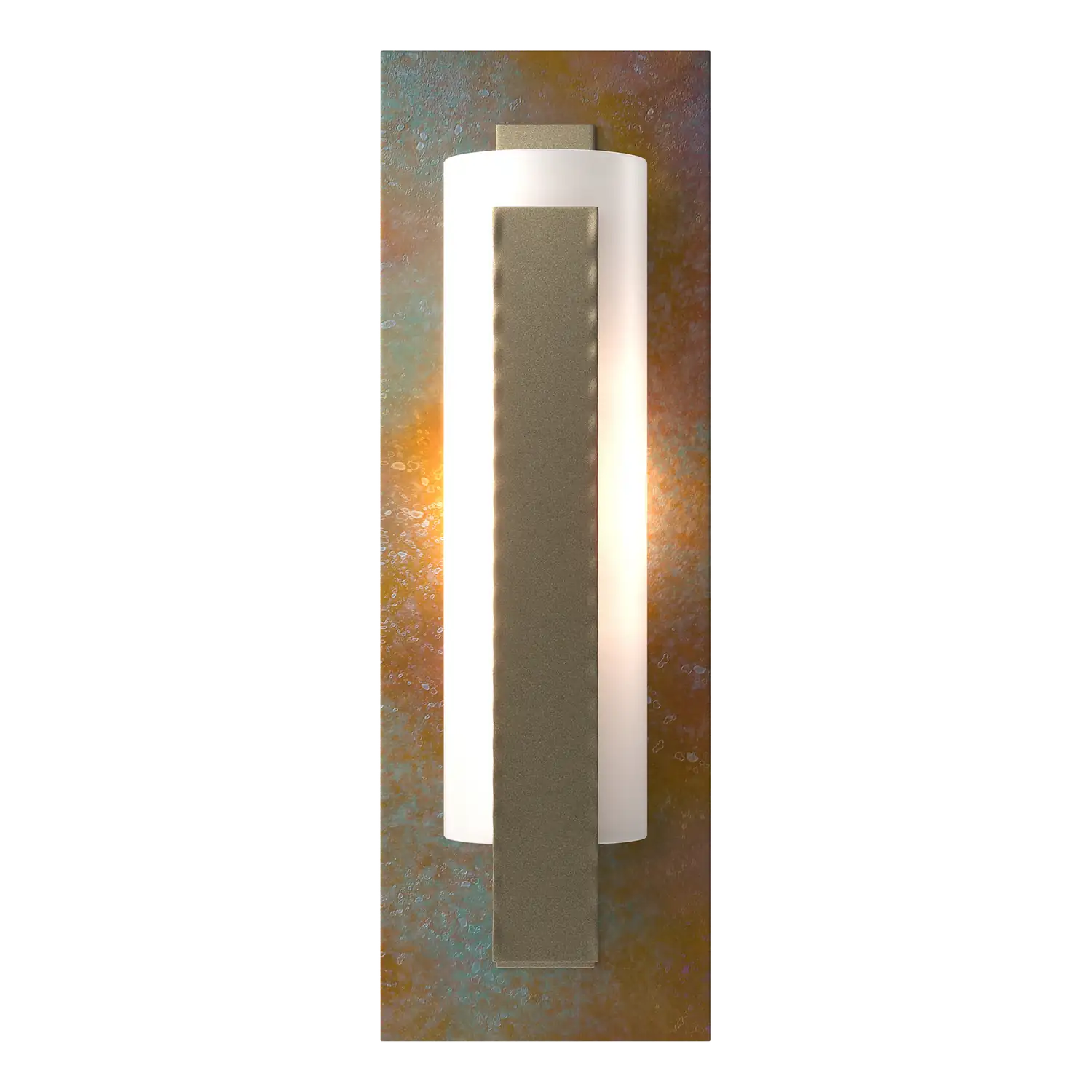 Hubbardton Forge, Forged Vertical Bar Sconce - Cherry or Copper Backplate, WALL SCONCES