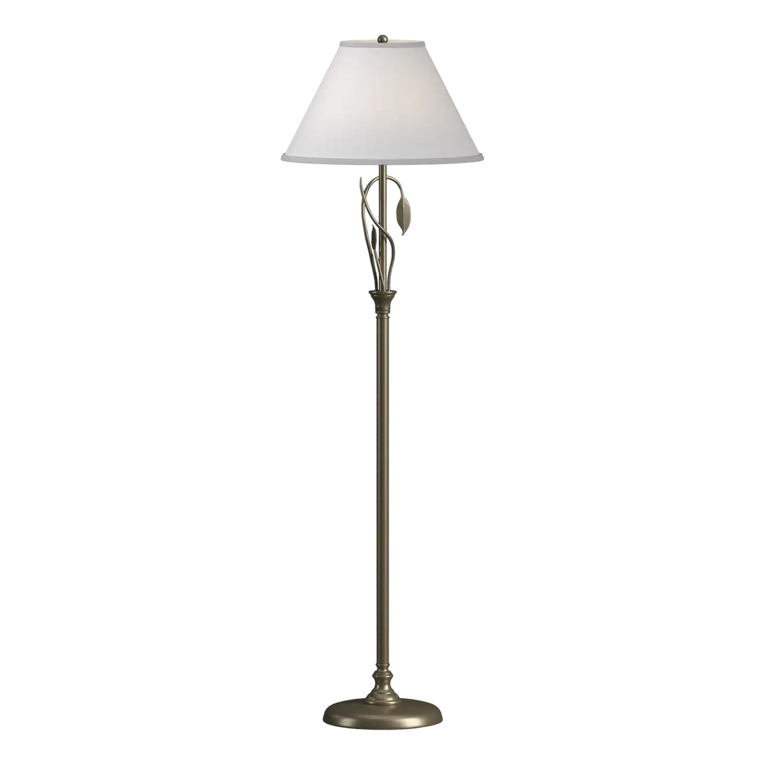 HUBBARDTON FORGE, FORGED LEAVES AND VASE FLOOR LAMP, FLOOR LAMP