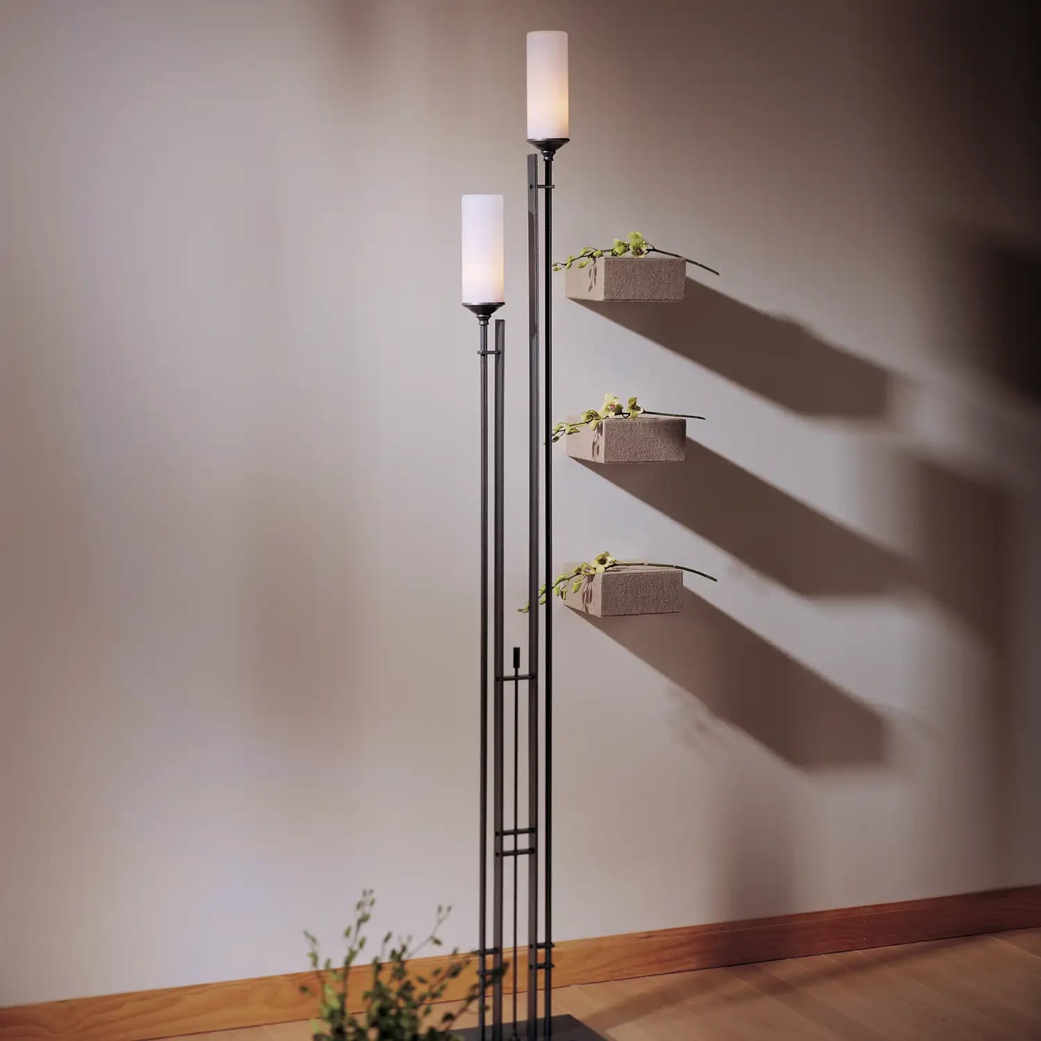 Hubbardton Forge, Metra Twin Floor Lamp, FLOOR LAMP