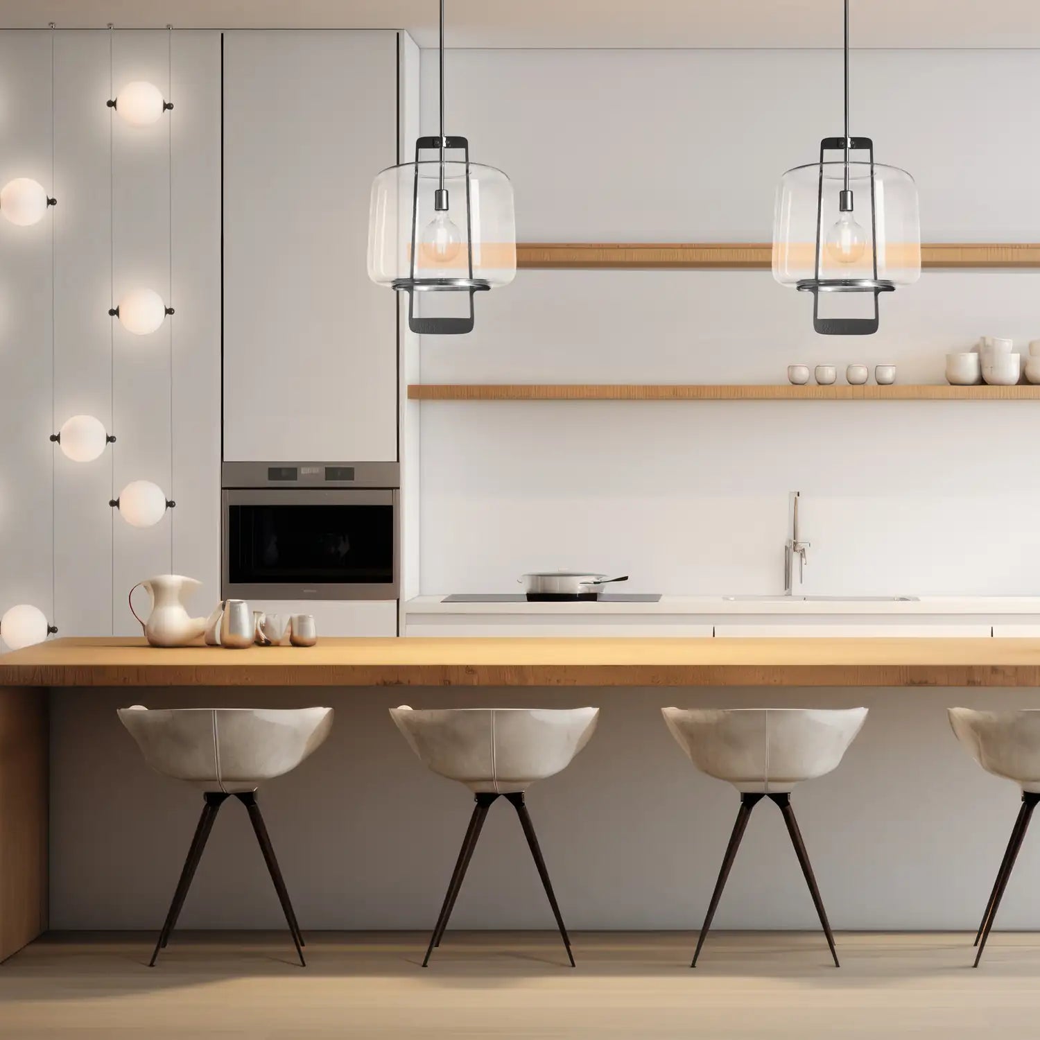 Hubbardton Forge, Abacus Floor to Ceiling Plug-In LED Lamp, WALL SCONCES
