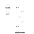 Hubbardton Forge, Abacus Floor to Ceiling Plug-In LED Lamp, WALL SCONCES
