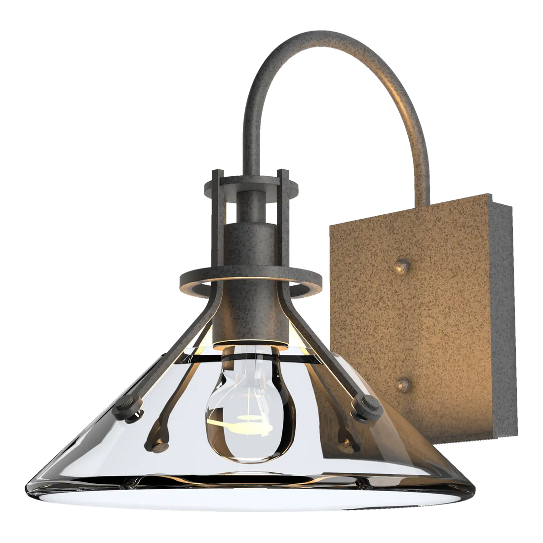 Hubbardton Forge, Henry Glass Shade Outdoor Sconce, OUTDOOR WALL LIGHTS