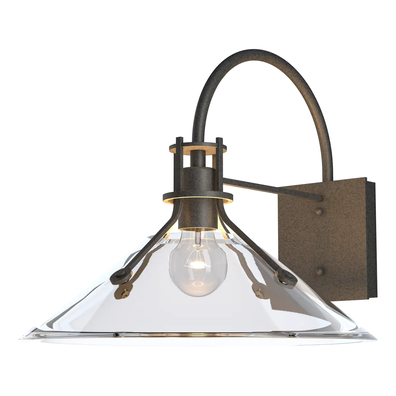 Hubbardton Forge, Henry Glass Shade Outdoor Sconce, OUTDOOR WALL LIGHTS