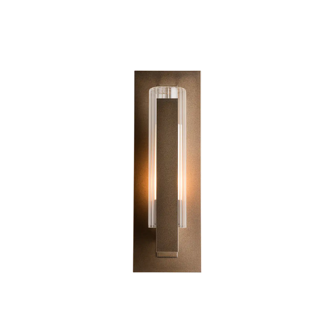 Hubbardton Forge, Vertical Bar Fluted Glass Outdoor Sconce, OUTDOOR WALL LIGHTS