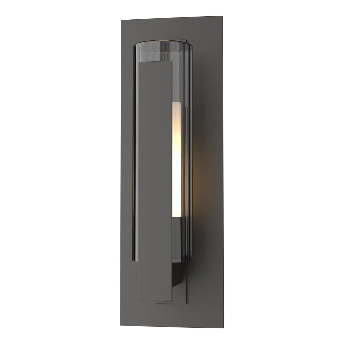 Hubbardton Forge, Vertical Bar Fluted Glass Outdoor Sconce, OUTDOOR WALL LIGHTS