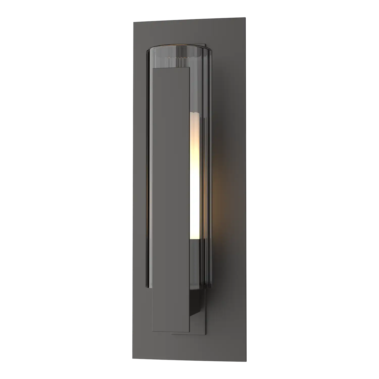 Hubbardton Forge, Vertical Bar Fluted Glass Outdoor Sconce, OUTDOOR WALL LIGHTS