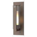 HUBBARDTON FORGE VERTICAL BAR FLUTED GLASS OUTDOOR SCONCE