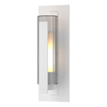 HUBBARDTON FORGE VERTICAL BAR FLUTED GLASS OUTDOOR SCONCE