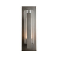 HUBBARDTON FORGE VERTICAL BAR FLUTED GLASS OUTDOOR SCONCE