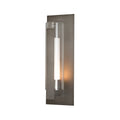 HUBBARDTON FORGE VERTICAL BAR FLUTED GLASS OUTDOOR SCONCE