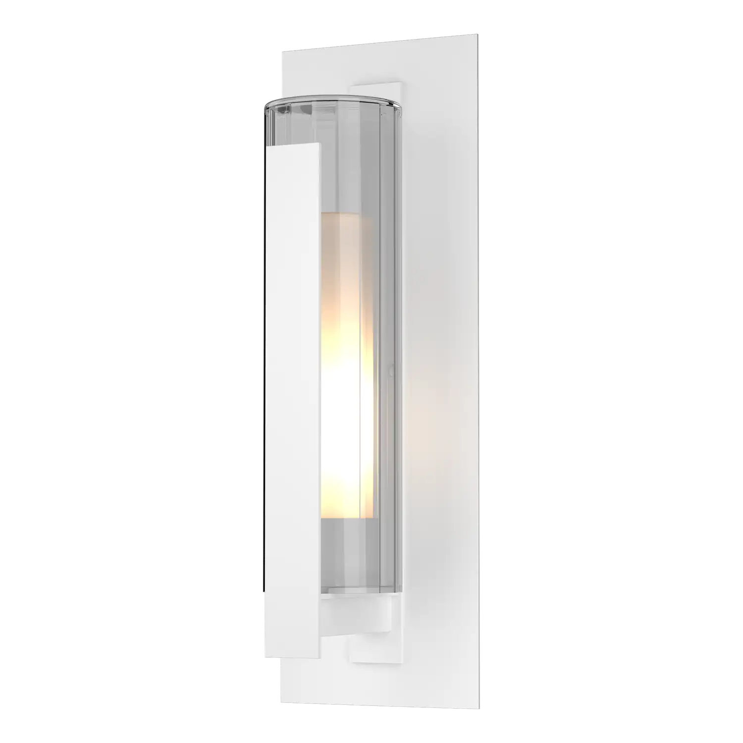 HUBBARDTON FORGE VERTICAL BAR FLUTED GLASS OUTDOOR SCONCE