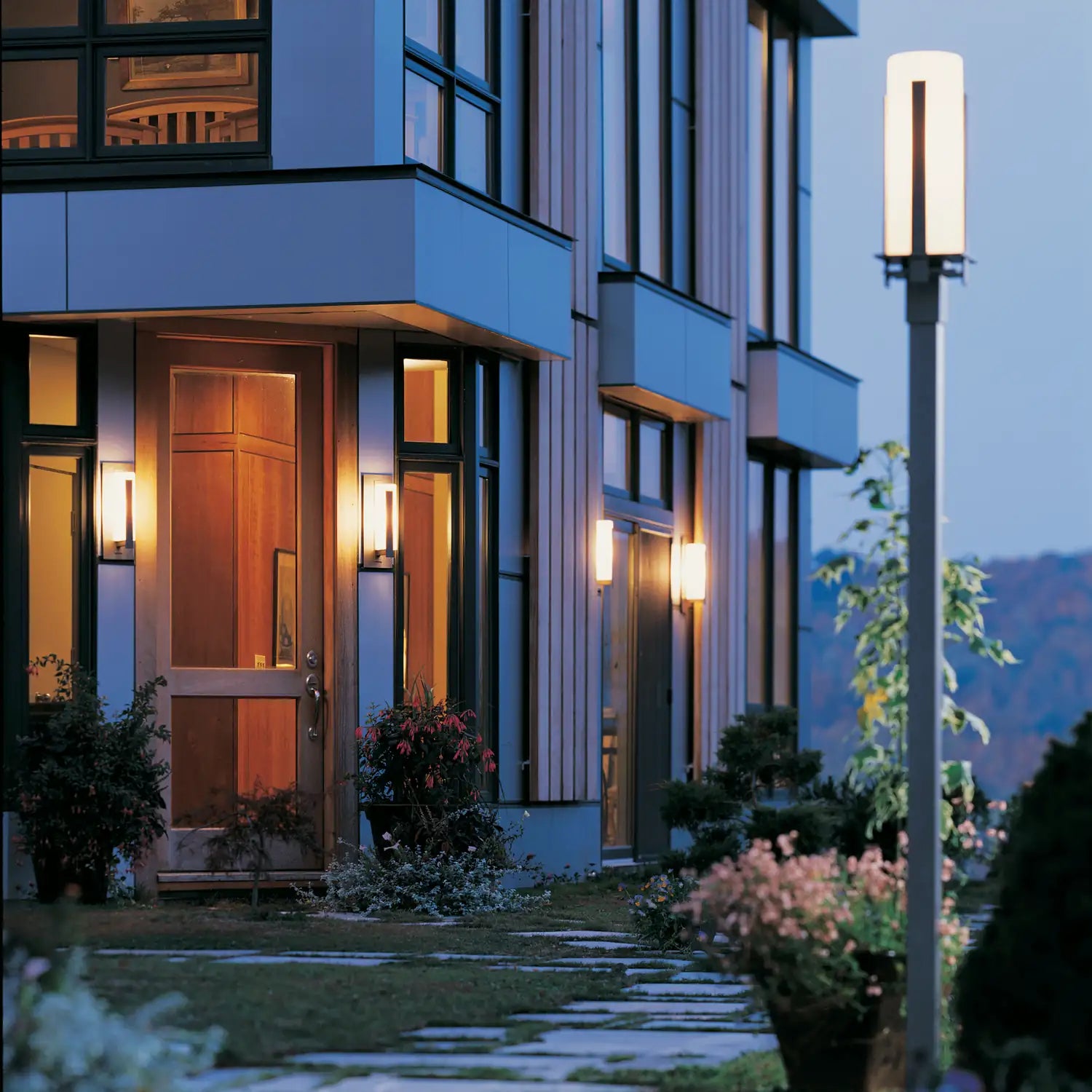Hubbardton Forge, Forged Vertical Bars Outdoor Sconce, OUTDOOR WALL LIGHTS