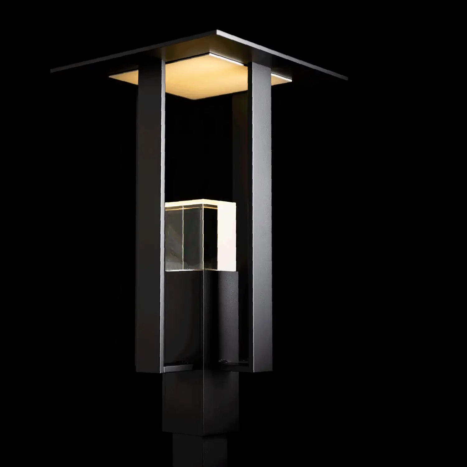 Hubbardton Forge Shadow Box Outdoor Post Light - Post