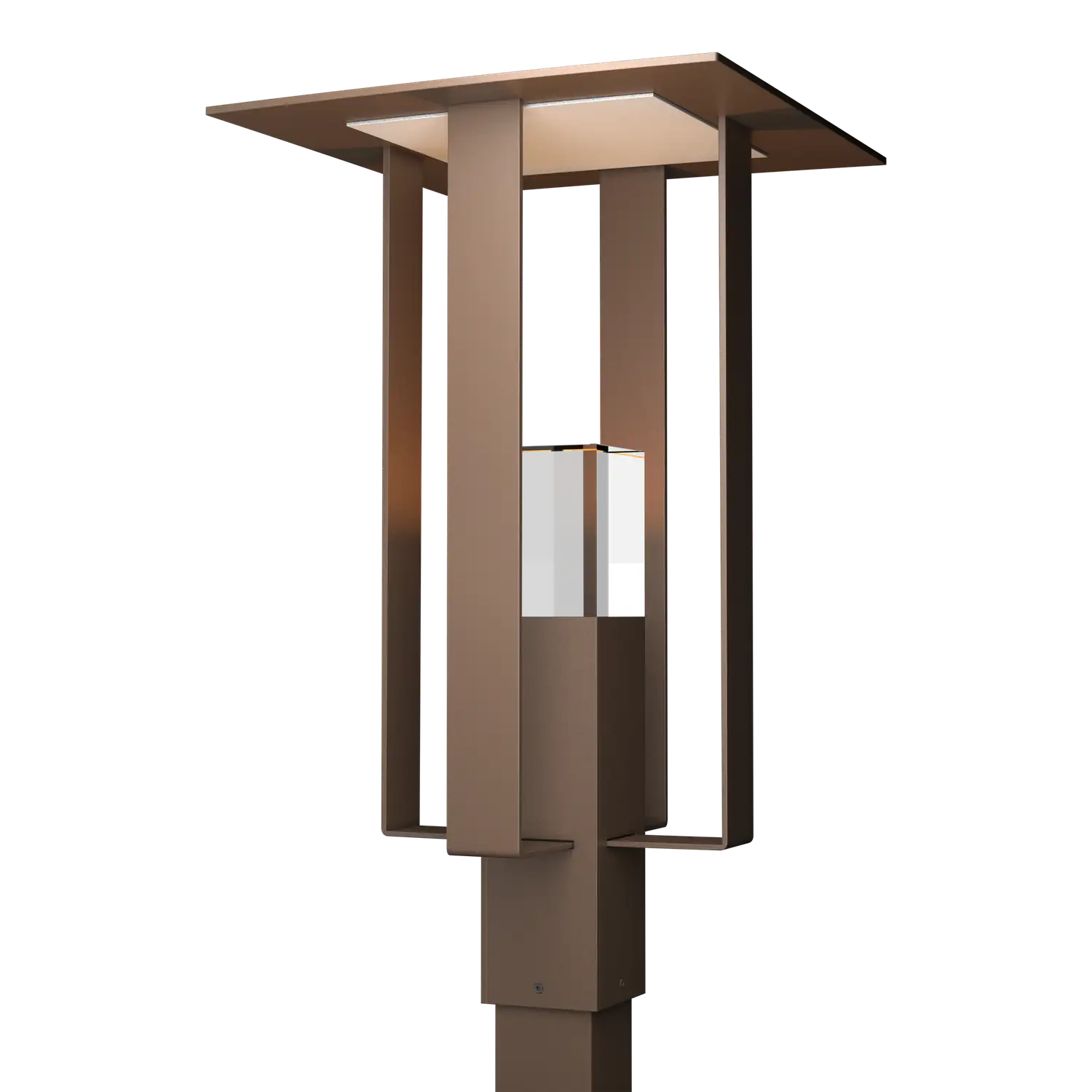 Hubbardton Forge Shadow Box Outdoor Post Light - Post