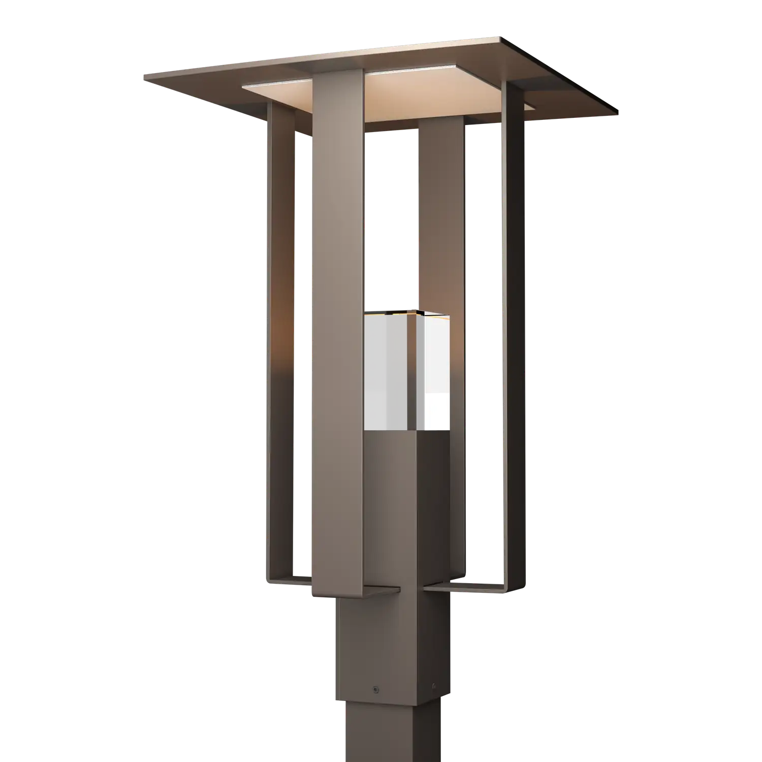 Hubbardton Forge Shadow Box Outdoor Post Light - Post