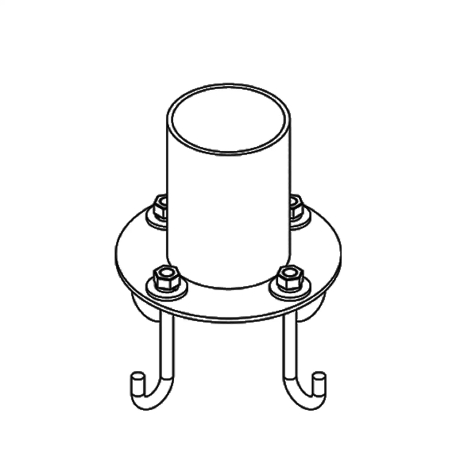 HUBBARDTON FORGE PIER MOUNT OUTDOOR