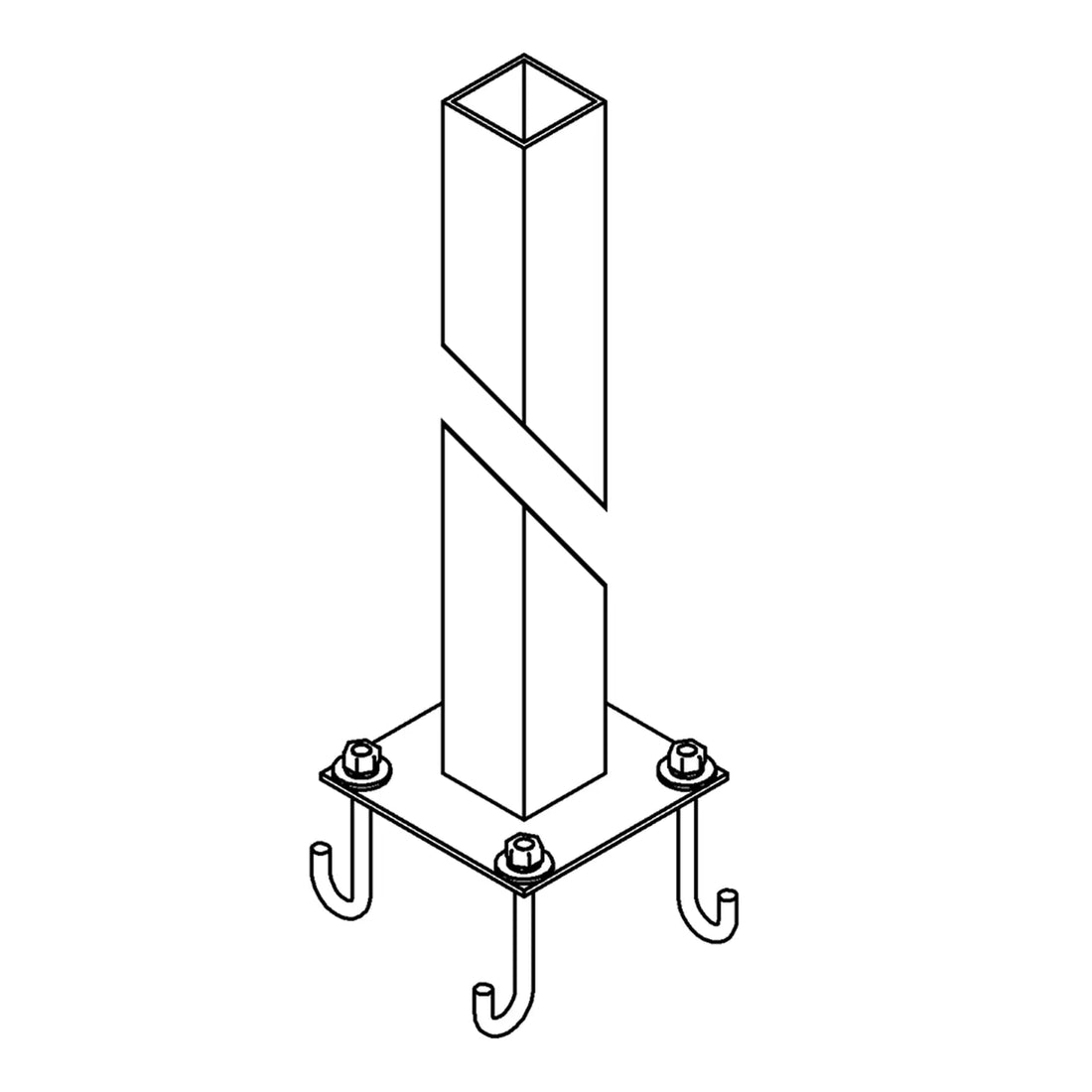 Hubbardton Forge Square Post Outdoor - Post