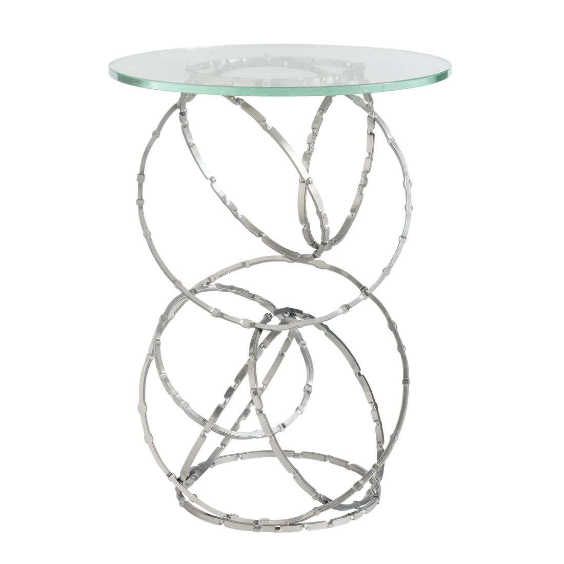 HUBBARDTON FORGE OLYMPUS GLASS TOP ACCENT TABLE - Decorative Accents