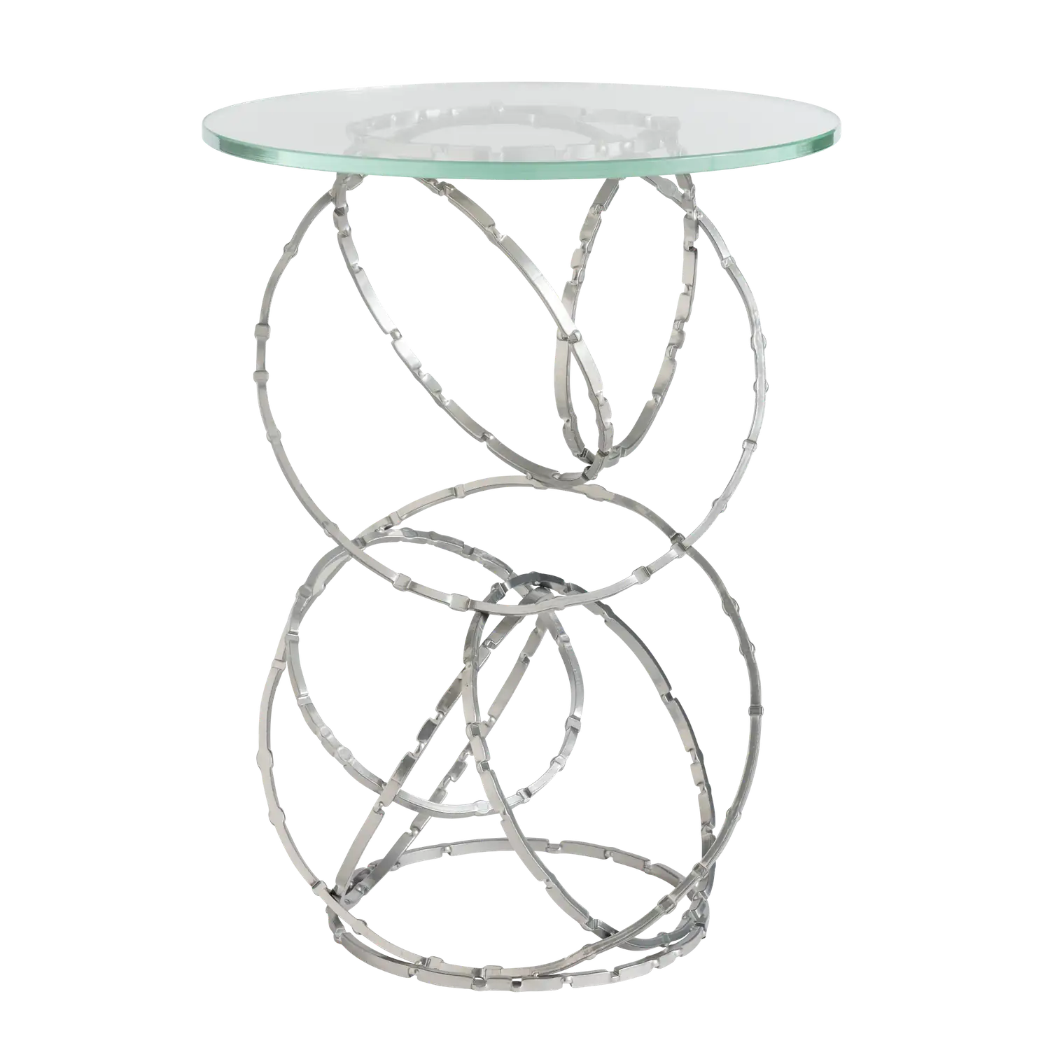 HUBBARDTON FORGE OLYMPUS GLASS TOP ACCENT TABLE - Decorative Accents