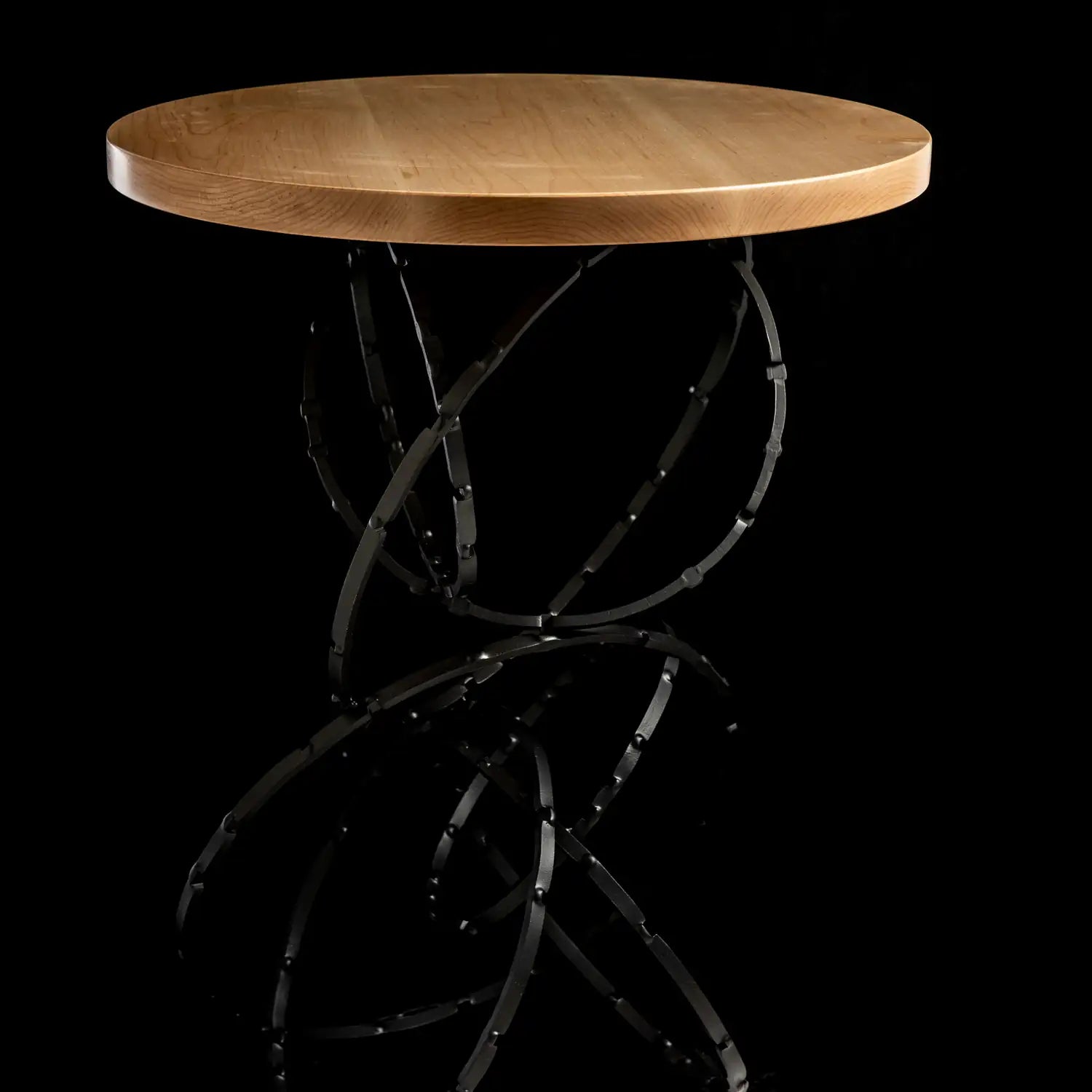 HUBBARDTON FORGE OLYMPUS WOOD TOP ACCENT TABLE - Decorative Accents