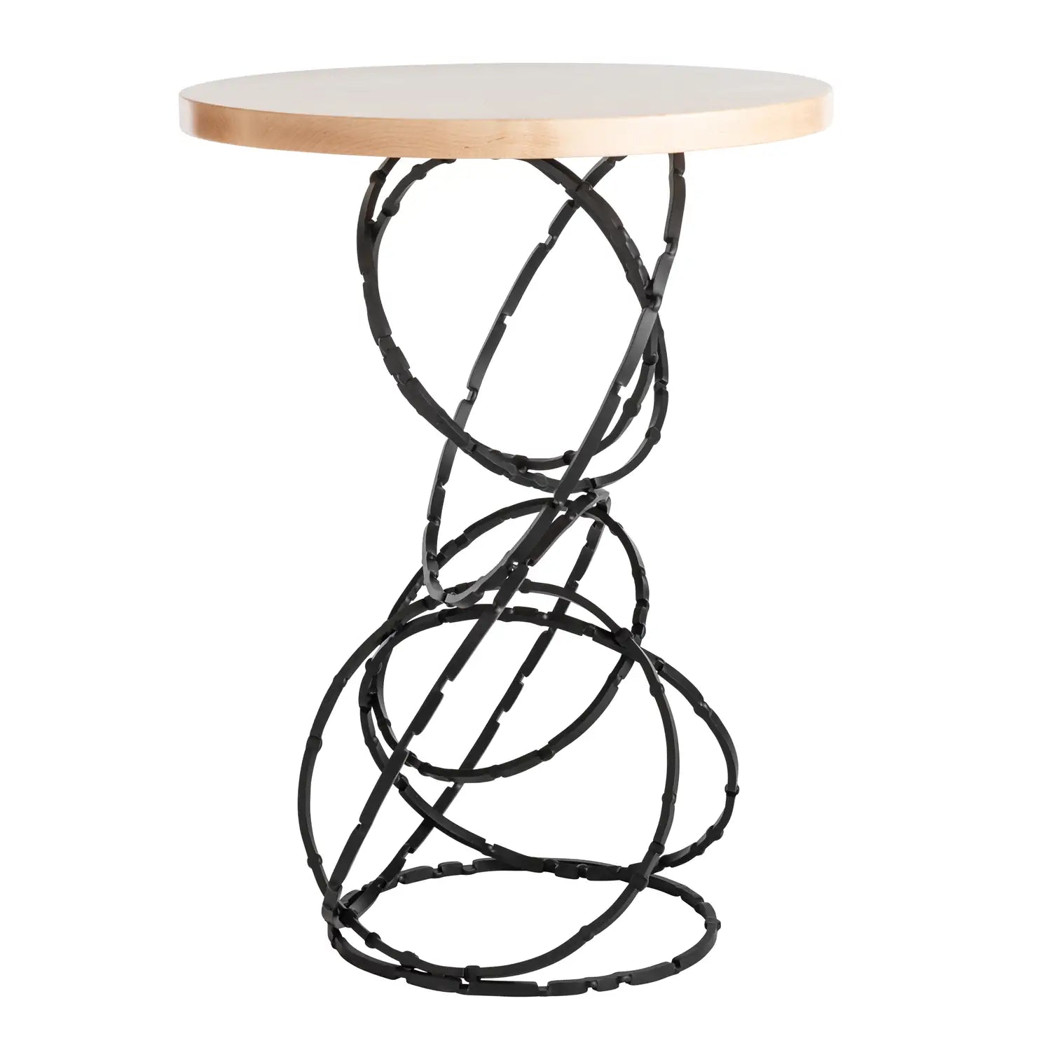 HUBBARDTON FORGE OLYMPUS WOOD TOP ACCENT TABLE - Decorative Accents