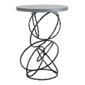HUBBARDTON FORGE OLYMPUS WOOD TOP ACCENT TABLE - Decorative Accents