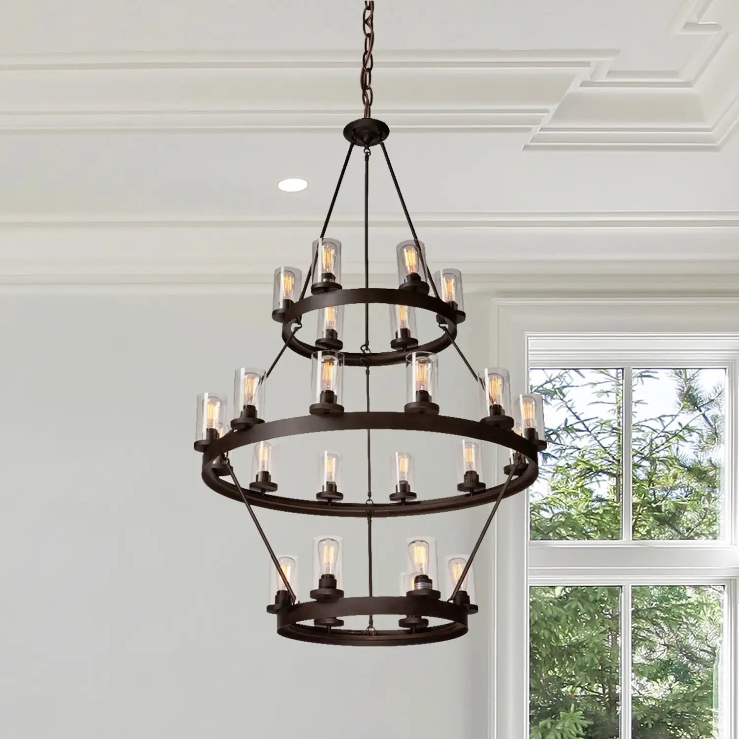 ARTCRAFT, MENLO PARK CHANDELIER, CHANDELIER LIGHT