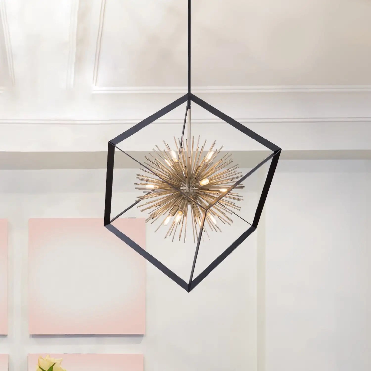ARTCRAFT, SUNBURST CHANDELIER, CHANDELIER LIGHT