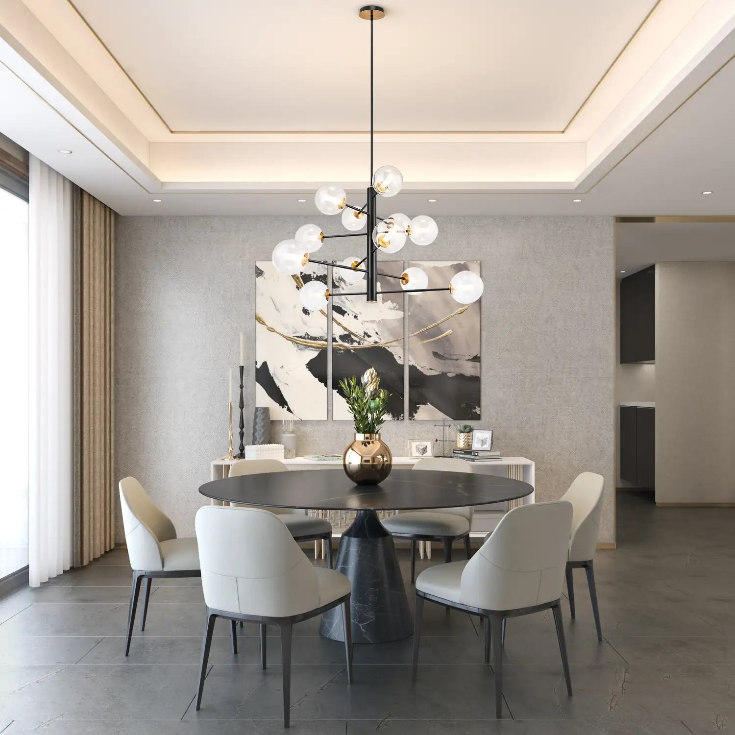 ARTCRAFT, AURELIA CHANDELIER, CHANDELIER LIGHT