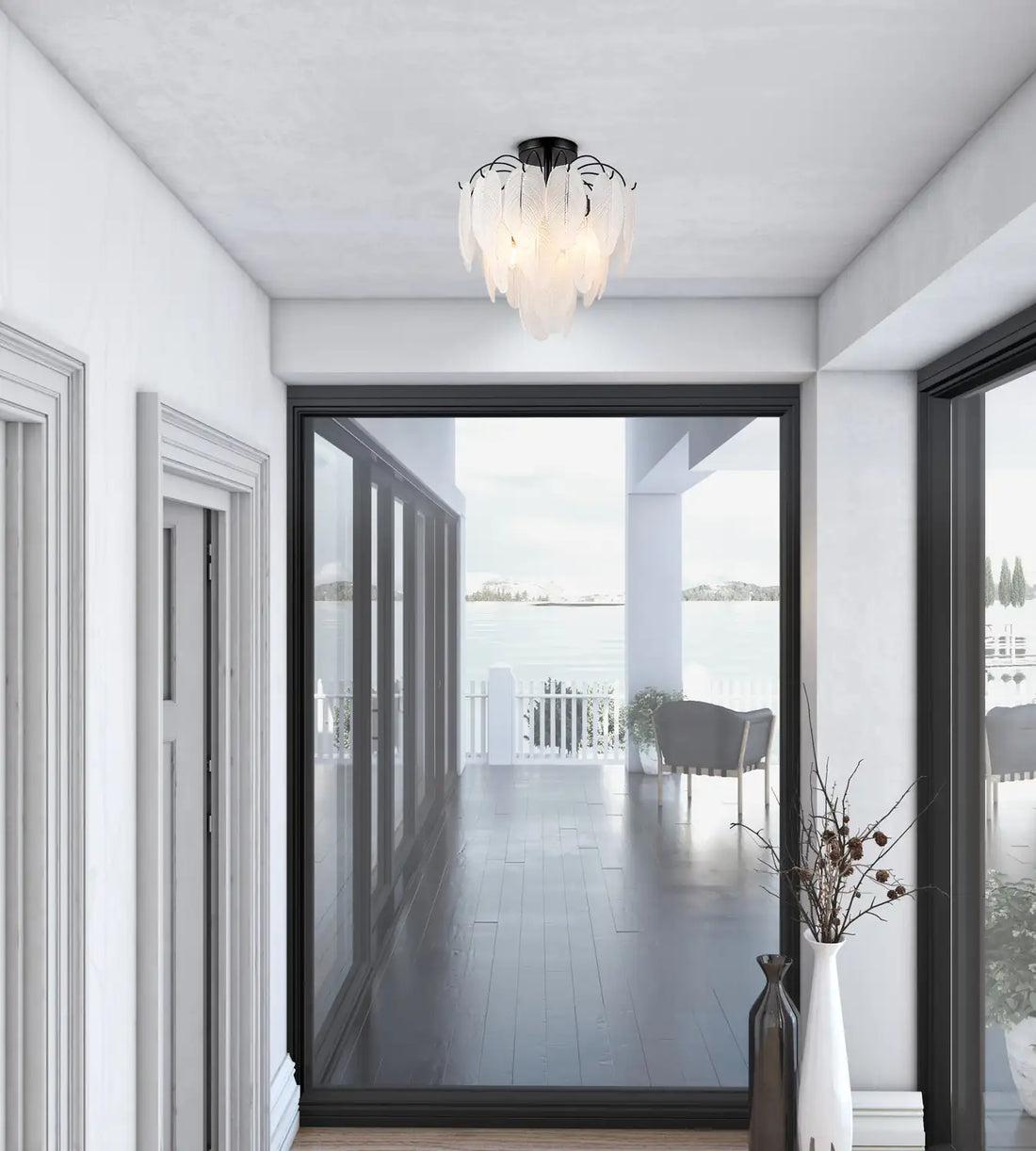 ARTCRAFT, ALESSIA SEMI FLUSH MOUNT, SEMI FLUSH MOUNT LIGHT