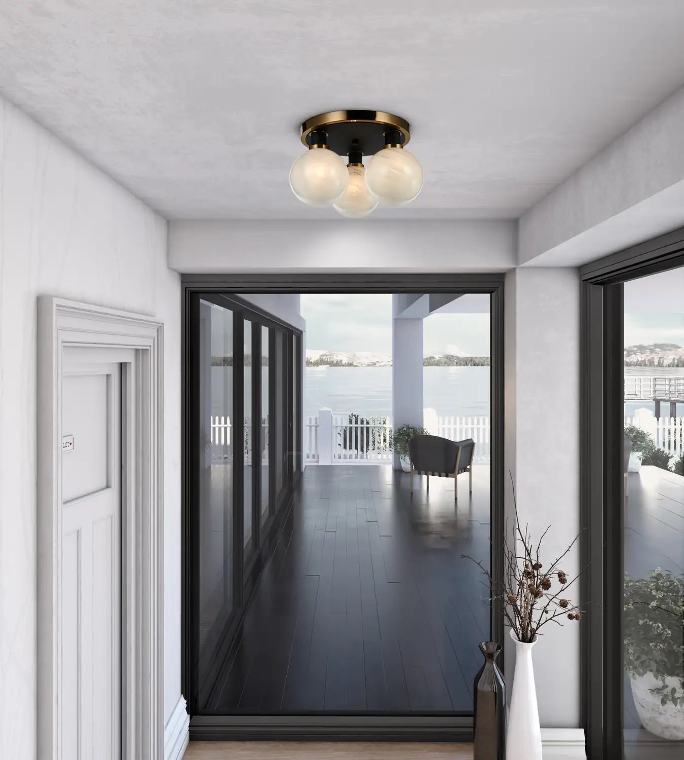 ARTCRAFT, GEM SEMI-FLUSH MOUNT, SEMI FLUSH MOUNT LIGHT