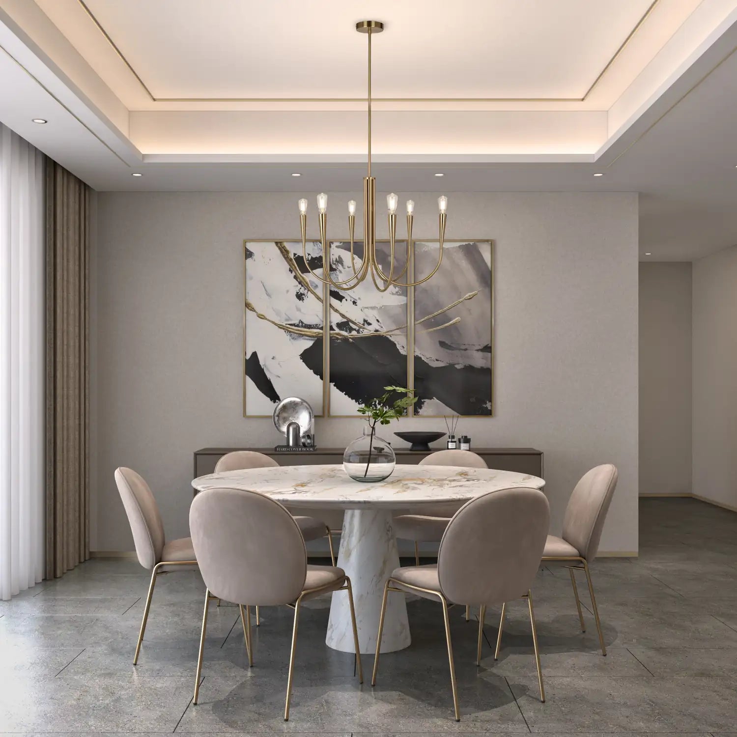 ARTCRAFT, BRONTE CHANDELIER, CHANDELIER LIGHT